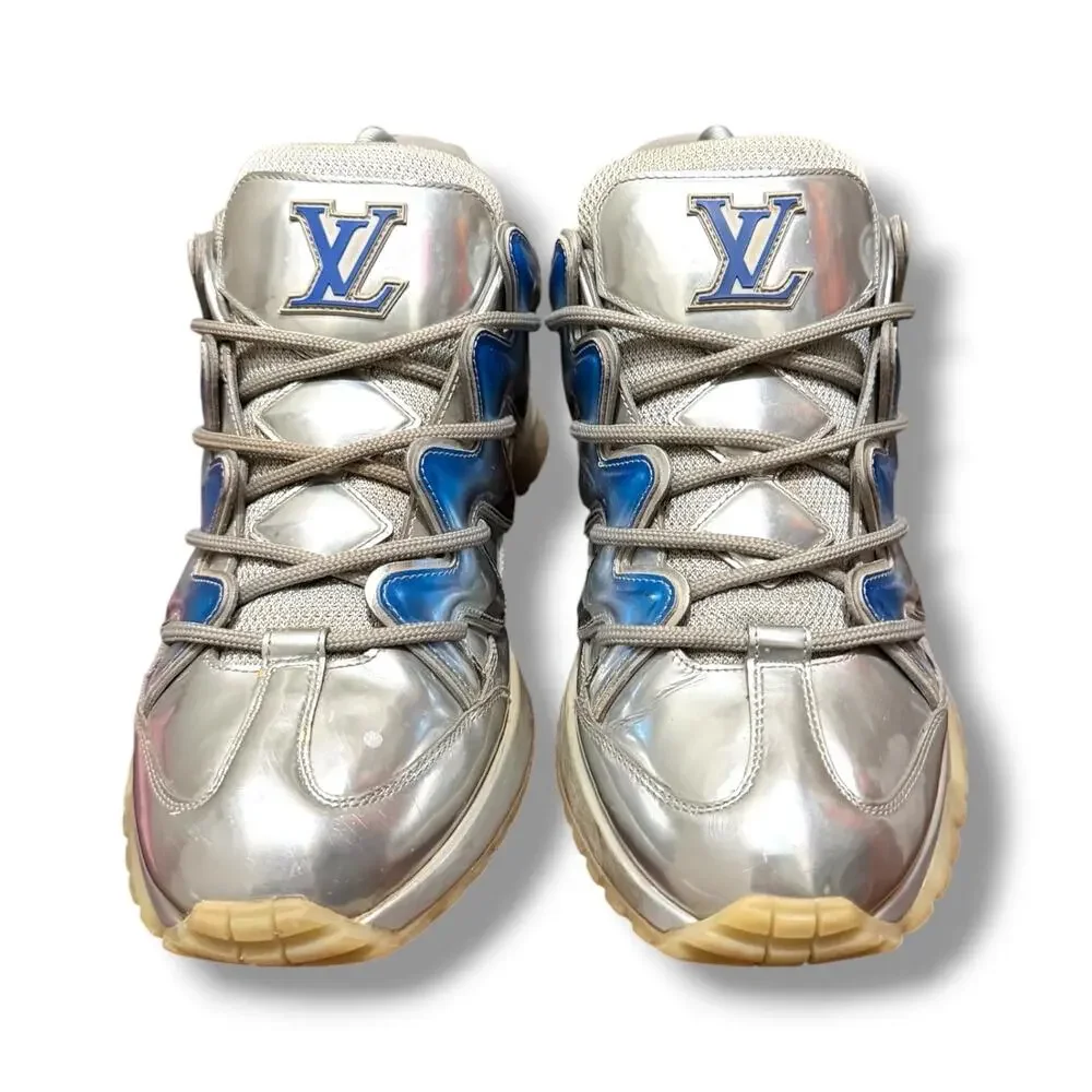 Louis Vuitton Zig Zag Trainer Metallic Sneakers | Size 8LV(9US)